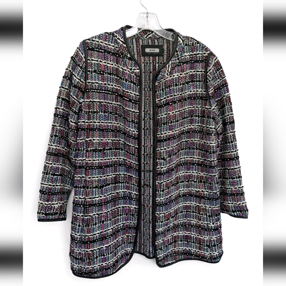 Riani Wool Blend Jacket Women’s Tailored Designer Coat Size 12 US Multicolor
